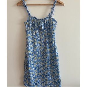 SHEIN Blue Floral Summer Mini Dress